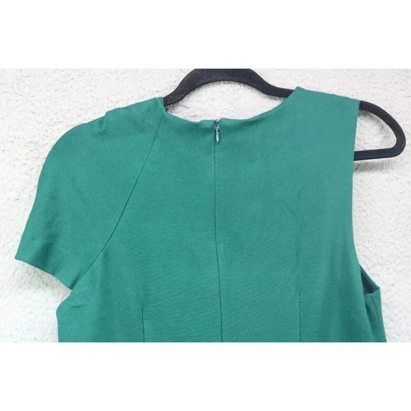 Eloquii Sleeveless Dark Green Midi Dress-Twisted Shoulder Sheath-Size 16-Stretch - Picture 7 of 8